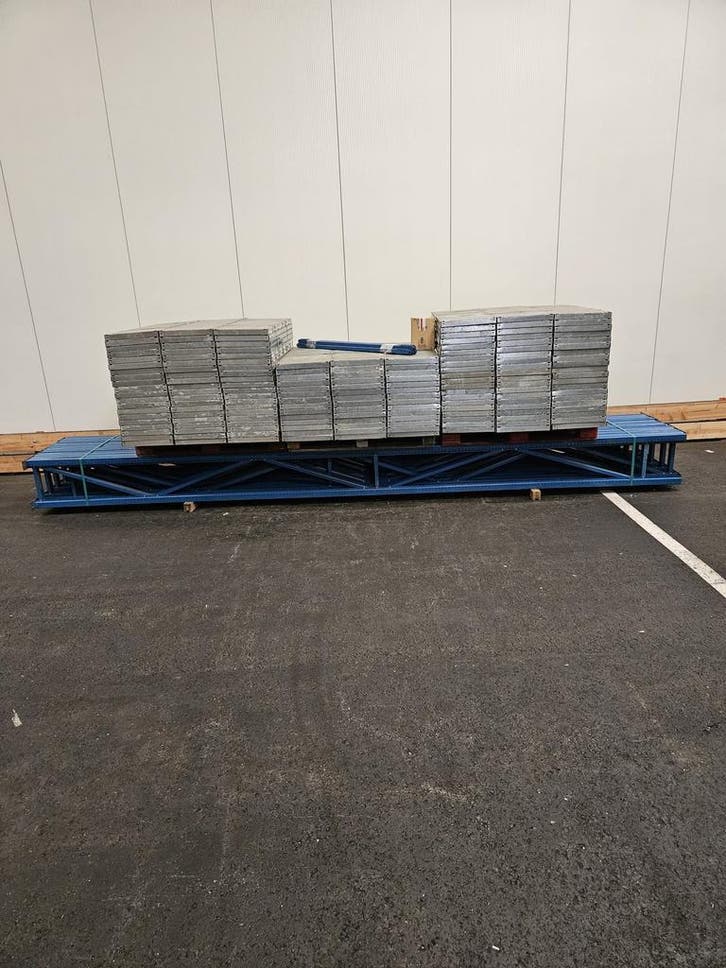 Legbordstelling 11,7m - 10 staanders 5170x400 + 162legborden, Articles professionnels, Aménagement de Bureau & Magasin | Entrepôt, Rayonnage & Stockage