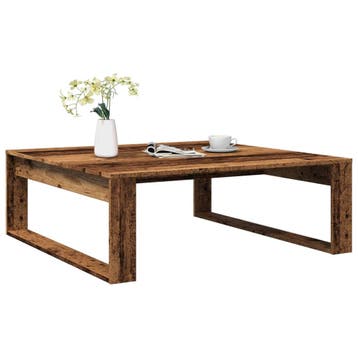 vidaXL Salontafel 100x100x35 cm bewerkt hout oude, Huis en Inrichting, Tafels | Salontafels, Verzenden, Nieuw