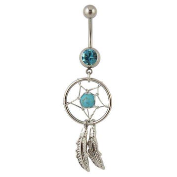 Fako Bijoux - Navelpiercing - Dreamcatcher - Blauw, Verzenden, Nieuw