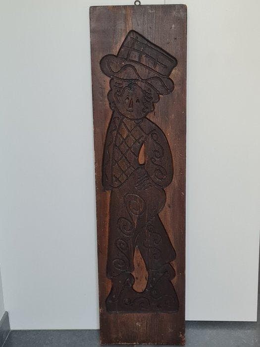 antieke grote (116 cm) speculaasplank - Mal, Antiek en Kunst, Curiosa en Brocante