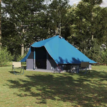 vidaXL Tipi Tent 8-persoons Blauw taft, Verzenden, Nieuw