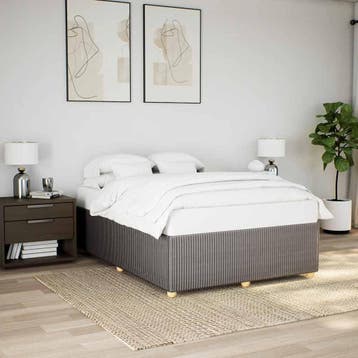 vidaXL Bedframe zonder matras stof taupe 140x200 cm, Verzenden, Nieuw