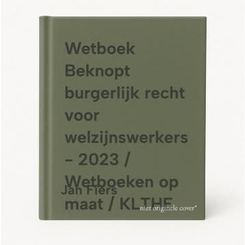 Wetboek Beknopt burgerlijk recht voor welzijnswerkers - 2023, Verzenden, Zo goed als nieuw, Jan Fiers