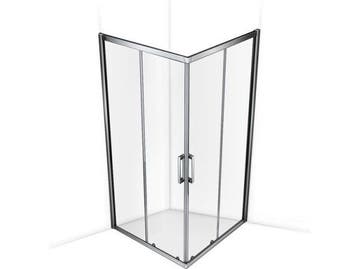 Veiling - Douchecabine - 90x90 - Vierkant - Chroom - Schuifd, Nieuw