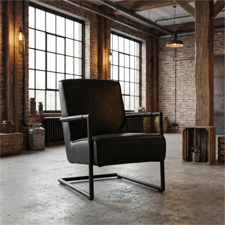 Leren fauteuil Lodge, Maison & Meubles, Fauteuils, Enlèvement ou Envoi