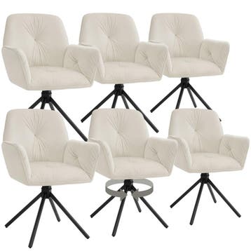 Draaibare fauteuil Lenia, gestoffeerd, Verzenden