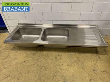 RVS Spoelblad Dubbele spoelbakken 200 x 70 cm Horeca, Ophalen of Verzenden, Nieuw in verpakking