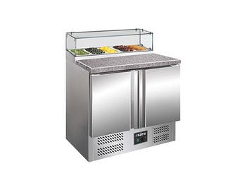 SARO Pizzawerkbank met glasvitrine - PS 200 G, Zakelijke goederen, Verzenden, Nieuw in verpakking, Koelen en Vriezen