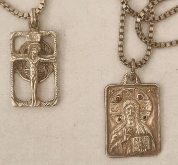 Zonder minimumprijs - Ketting met hanger Zilver - 2x Rusland