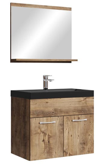Badkamermeubel Montreal Set 02 60 x 35 cm Bruin Eiken, Verzenden, Nieuw