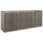 vidaXL Containerberging viervoudig 274x80x117 cm poly rattan, Doe-het-zelf en Bouw, Verzenden