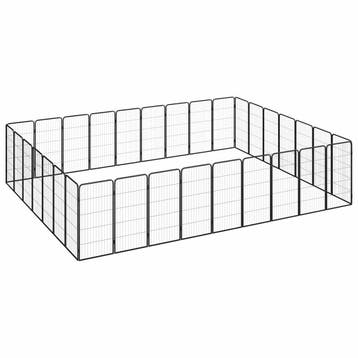 vidaXL Hondenkennel 32 panelen 50 x 100 cm gepoedercoat, Dieren en Toebehoren, Verzenden, Nieuw