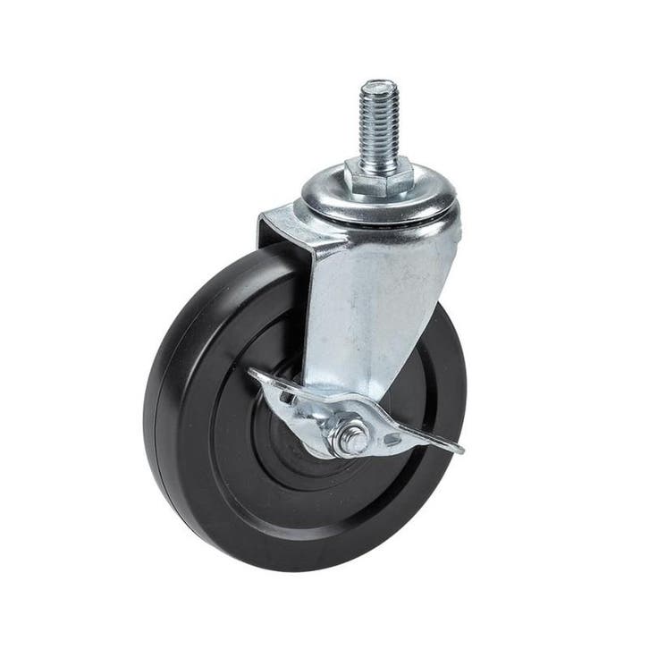 Kunststof zwenkwiel Ø 100 x 23 mm. met rem., Doe-het-zelf en Bouw, Werkbanken, Ophalen of Verzenden