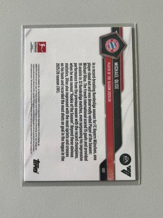 2025/26 Topps Topps Now Michael Olise 44/50 Numbered, Collections, Autocollants