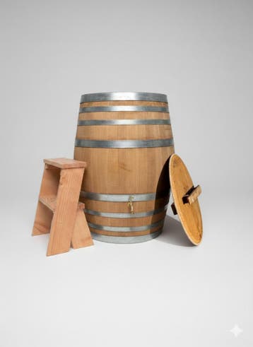 Luxe Eikenhouten IJsbad (300L) – Complete Wellness Set!, Ophalen of Verzenden, Nieuw, Vast
