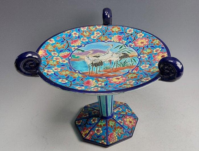 Émaux de Longwy - Tazza - Faïence - Objet de table Art déco, Antiquités & Art, Art | Objets design
