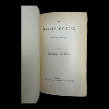 Charles Dickens - 1st Edition - The Battle of Life - 1846