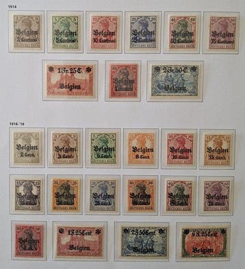 Belgique 1914/1920 - entièrement , les sceaux d’occupation, Gestempeld