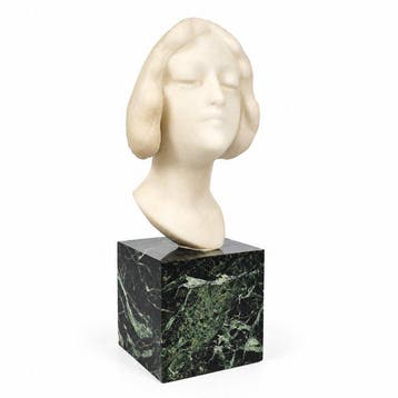 Pierre de Leonardi (1860-1940) - sculptuur, Buste van een, Antiquités & Art