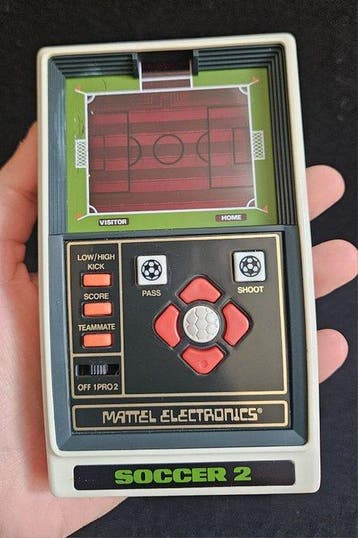 Mattel - Electronics Soccer 2 Lcd Game Calcio Handheld Retro, Nieuw