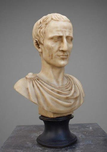 sculptuur, Busto Giulio Cesare - 32 cm - gereconstitueerd