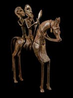 Figurine de cavalier en bronze - Dogon - Mali