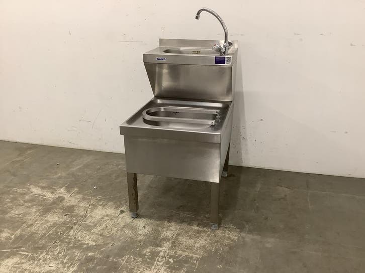 Schoonmaak RVS spoeltafel blanco zwenkkraan, Zakelijke goederen, Horeca | Keukenapparatuur, Gebruikt, Reinigen, Ophalen of Verzenden