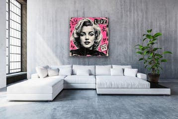 Eric Brumette - MARILYN GRAFITTI - Toile L - LIMITED EDITION