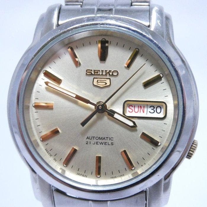 Seiko - Seiko 5 Automatic Day-Date - Zonder minimumprijs -, Bijoux, Sacs & Beauté, Montres | Anciennes | Antiquités