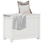 vidaXL Opbergbox wit 60x32x45,5 cm massief grenenhout, Verzenden