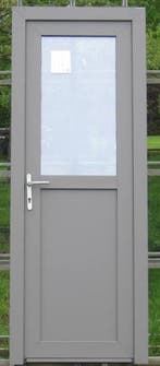 pvc buitendeur , achterdeur , deur 83 x 218 wit /kwartsgrijs, Doe-het-zelf en Bouw, Deuren en Vliegenramen, 80 tot 100 cm, 215 cm of meer