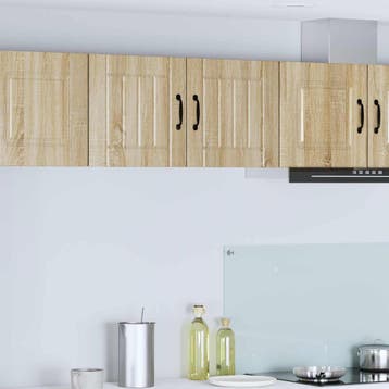 vidaXL Wandkast LUCCA 2 st Sonoma Eiken Bewerkt hout, Verzenden, Nieuw