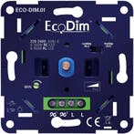 EcoDim LED-dimmer 0-300W RC/0-150W RL - fase aan-/afsnijding, Doe-het-zelf en Bouw, Verzenden, Nieuw