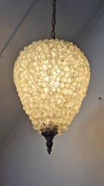 Plafondlamp - geblazen - Messing plafond met Glazen