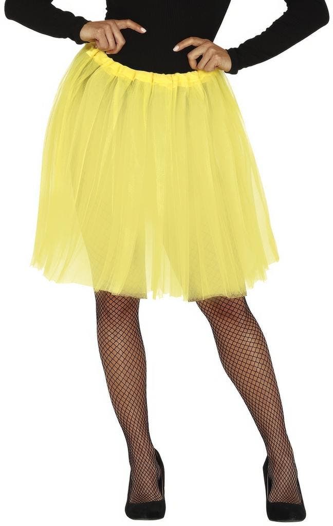Gele Tutu Dames 60cm, Hobby en Vrije tijd, Feestartikelen, Nieuw, Verzenden