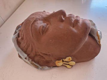 Karlsruhe Majolika Manufaktur - Beeld, Frauenmaske - 18 cm -