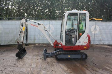 Veiling: Minigraver Takeuchi TB216 Diesel 11.5kW 2016, Ophalen