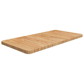 vidaXL Wastafelblad 80x40x2,5cm behandeld massief hout, Verzenden