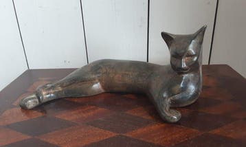 P. Chenet Foundry - Figuur - Grote Kat - 23 cm - Brons, Antiquités & Art