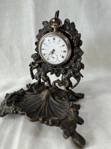 Porta orologio da taschino “cipolla” in bronzo – con due