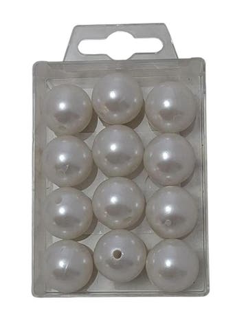 Parels Rijgparels WM 28 Wit 20 mm ca. 50 gram, Nieuw