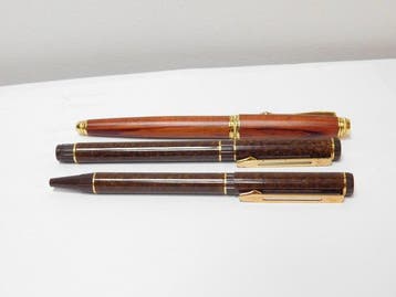 Themacollectie - Drie-delig lot met Waterman Brown Marbled