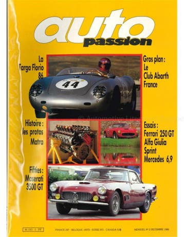 1986 AUTO PASSION TIJDSCHRIFT 2 FRANS, Boeken, Nieuw