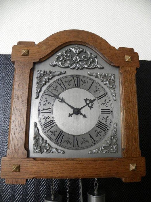 horloge murale - Bois, Métal - 1970-1980, Antiek en Kunst, Curiosa en Brocante