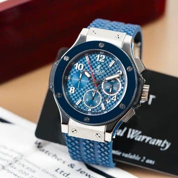 Hublot - Big Bang Chronograph Date Ceramic Bezel Blue