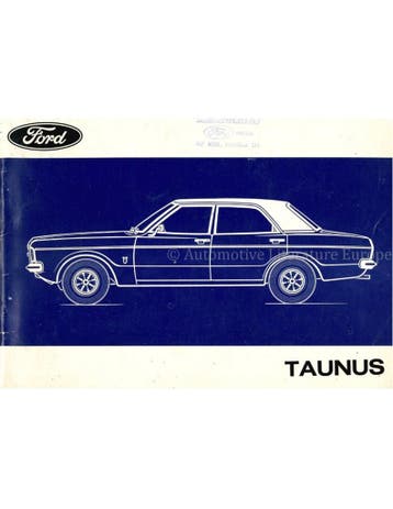 1974 FORD TAUNUS INSTRUCTIEBOEKJE DUITS, Ophalen of Verzenden