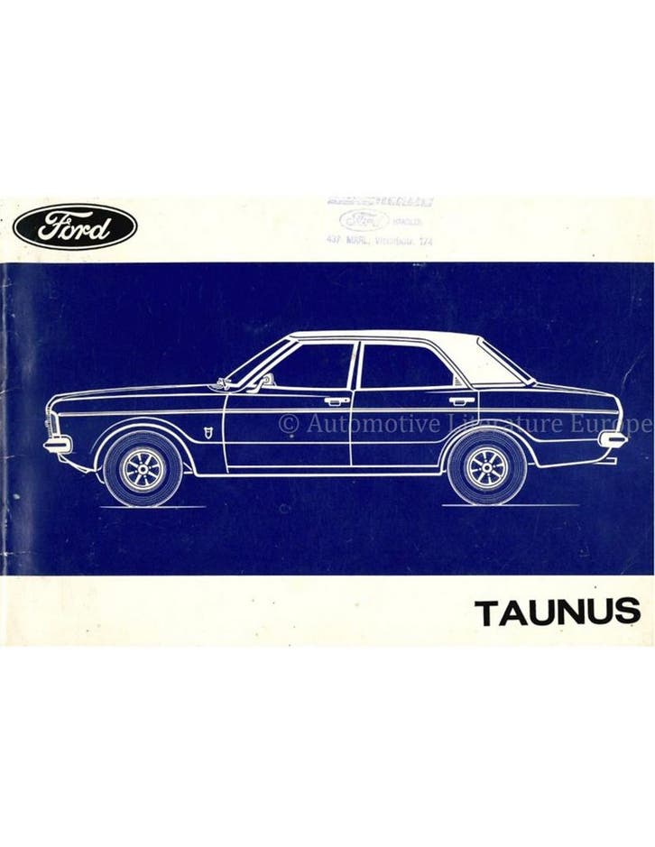 1974 FORD TAUNUS INSTRUCTIEBOEKJE DUITS, Autos : Divers, Modes d'emploi & Notices d'utilisation, Enlèvement ou Envoi