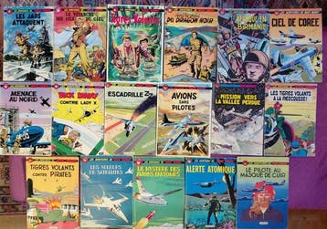 Buck Danny - 15x B + 2x C - 17 Album - Herdruk - 1965/1986, Nieuw