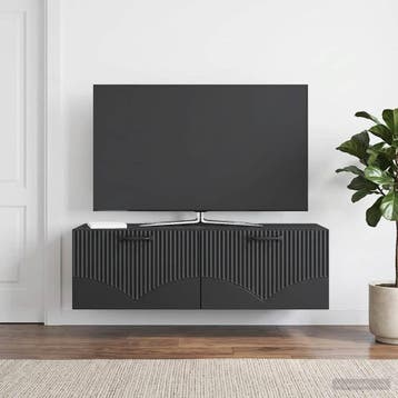 vidaXL Wandmontage TV-kast Zwart 98 x 41 x 30 cm Bewerkt, Verzenden, Nieuw