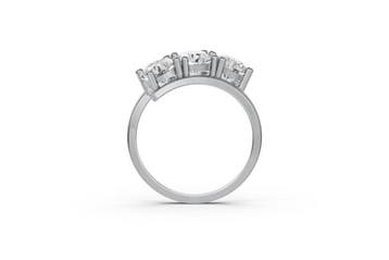 Ring - 14 karaat Witgoud - 2.23ct. tw. Diamant (Lab-grown)
